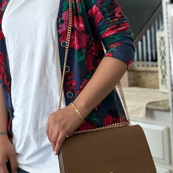 New Tory Burch Emerson Flap Adjustable Shoulder Bag moose - Picture 13 of 13